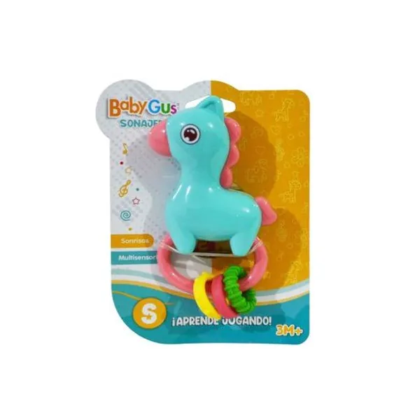 Sonajero baby gus en blister 12x16 cm