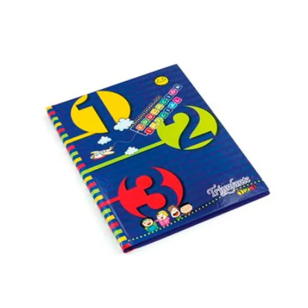 Cuaderno tapa dura Triunfante 123 educ.inicial 19 x24 x42 hjs.