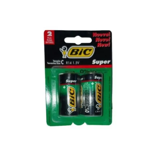 Pilas carbon BIC "c" mediana bl.x 2 unid.