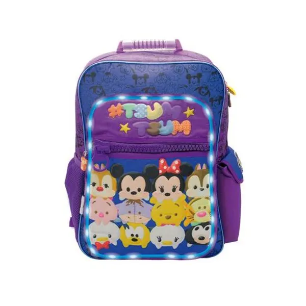 Mochila 18" espalda tsum Disney con luz Cresko