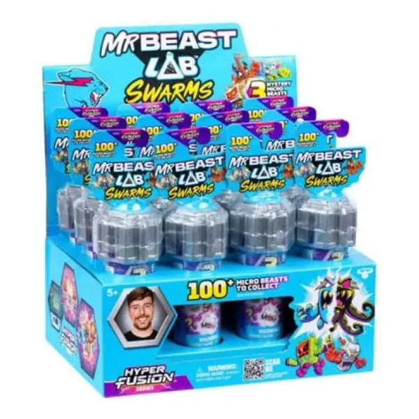 Mr beast lab tubo de ensajo swarms pack x3 coleccionables