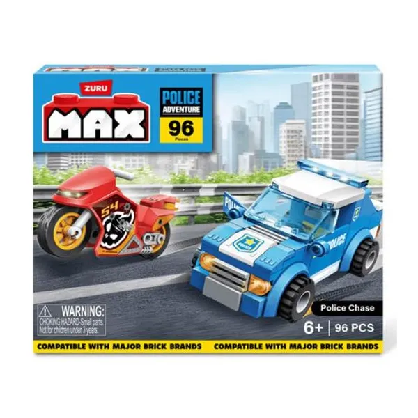 Bloques max - box - police adventure 96 piezas
