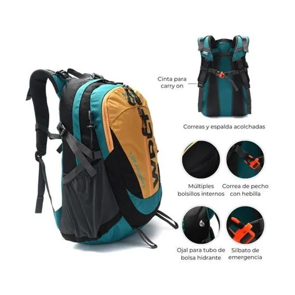 Mochila camping 40l 56x31x21 cm wanderlust