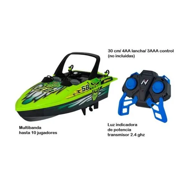 Nikko lancha scale rc boats green 1:16