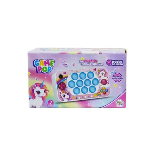 Juego interactivo pop it unicornio en caja 14x8 cm