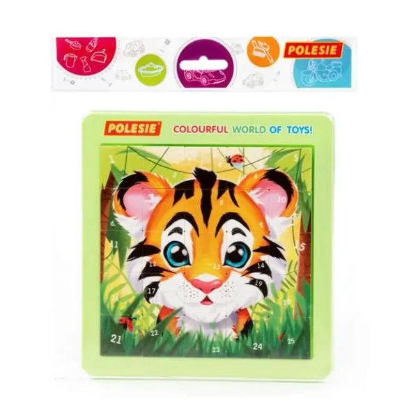 Tiger slide puzzle game, 25 pcs (bag)