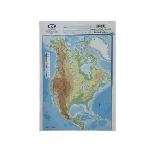 Block mapas m.c.n.° 5 América norte fp x20 Uni