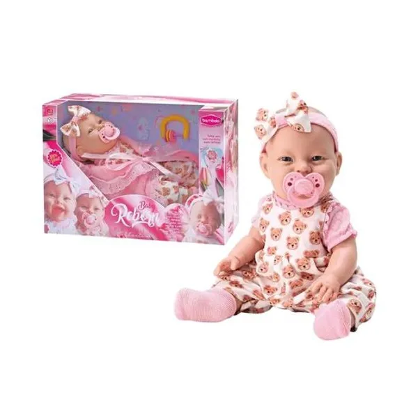 Bebé baby reborn premium con accesorios en caja 35x24x14 cm bambola