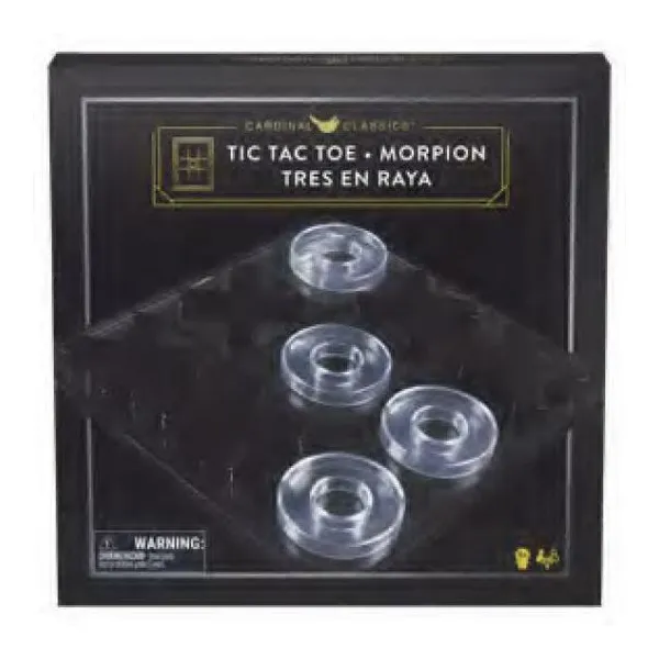 Spin master games - juego de tate ti de acrílico transparente