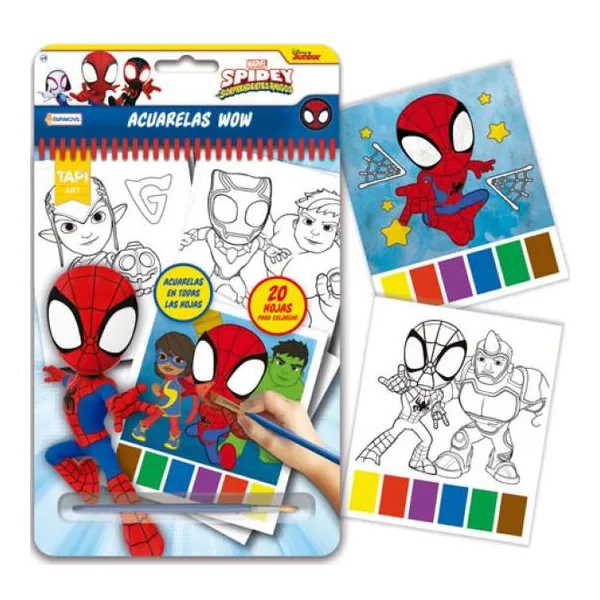 Acuarelas wow! spidey libro para pintar con acuarelas magicas