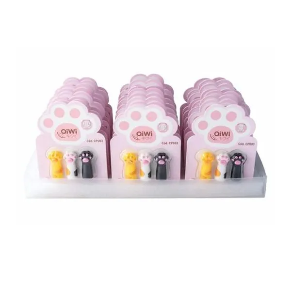 Capuchon de goma para lápices huellitas blister x3 unidades qiwi