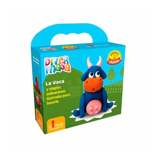 Set de masas divermasa: la vaca en caja 14.5x16 cm