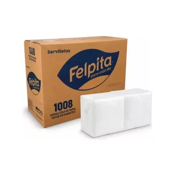 Servilletas felpita l/prof.blancas x1000 unid.granel
