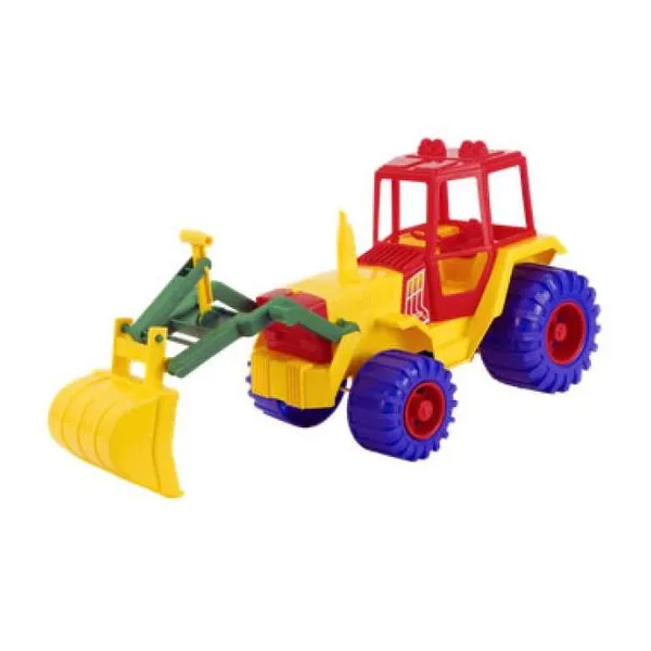 Tractor con excavadora