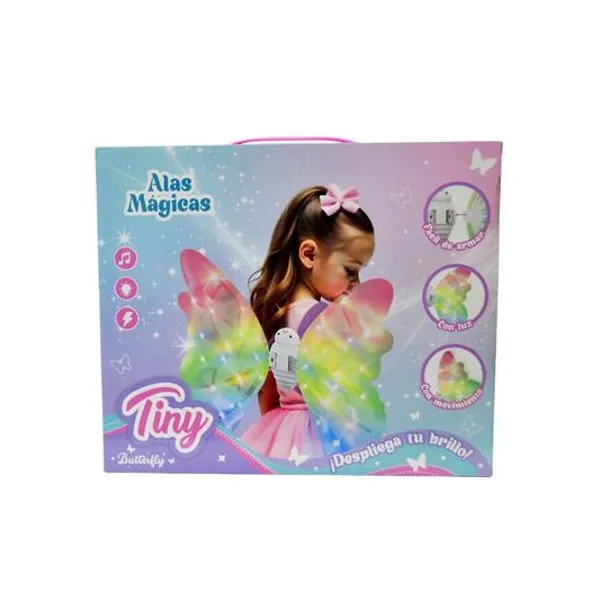 Alas magicas multicolor con luz y sonido 80x54 cm