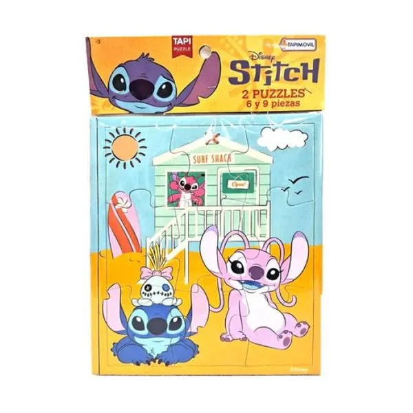 2 puzzle 6y9 pzs en bolsa Stitch