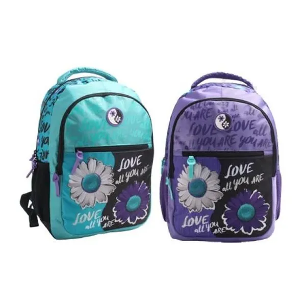 Wbr mochila 17" espalda -flores- "surtido