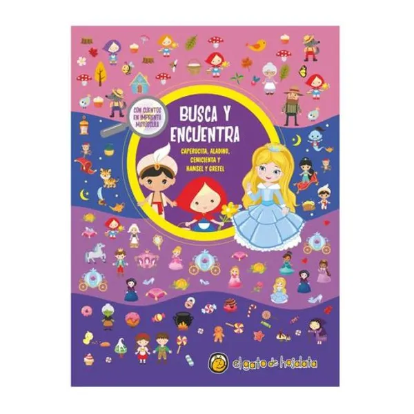 Busca y encuentra clásicos: caperucita/aladino/cenicienta/hansel y gretel