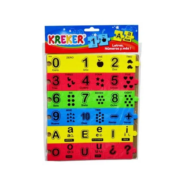 Juego de asociacion números y vocales 24x28 cm Kreker