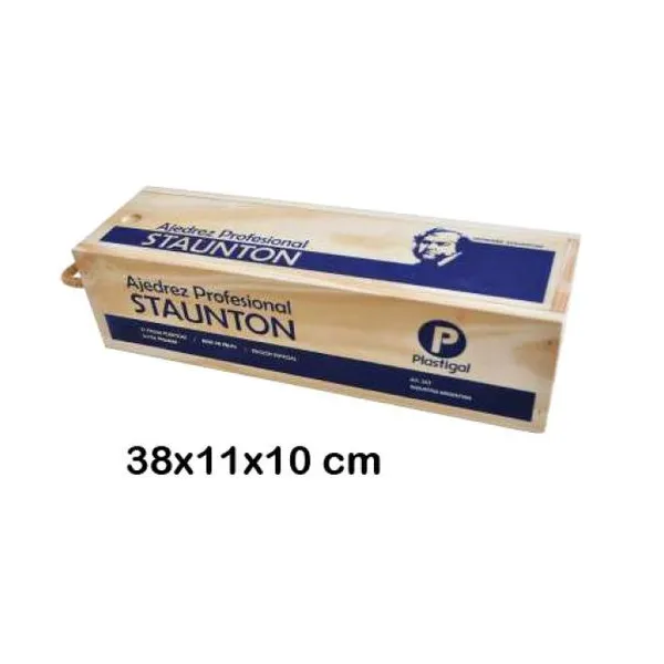 Ajedrez profesional staunton ultrapesado caja madera – no incluye tablero