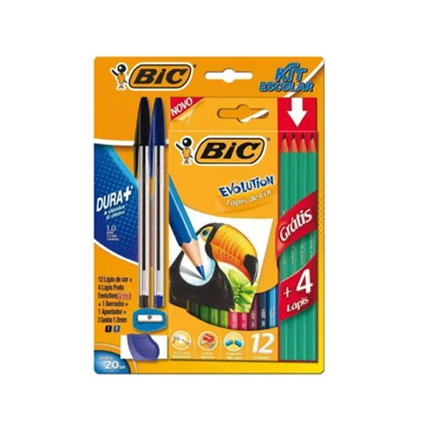 Kit escolar BIC lápices de colores + bolígrafos cristal