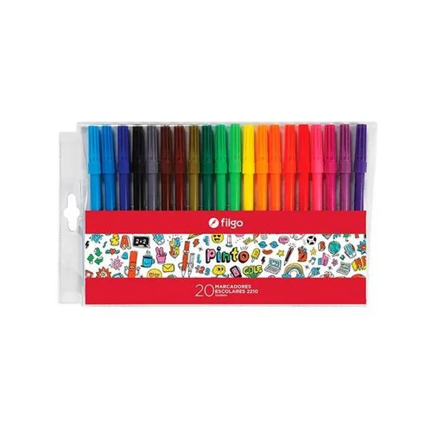 Marcador escolar Pinto 2210 en blister x20 Filgo