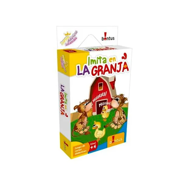 Juego didáctico con cartas imita en la granja 9.5x17 cm -