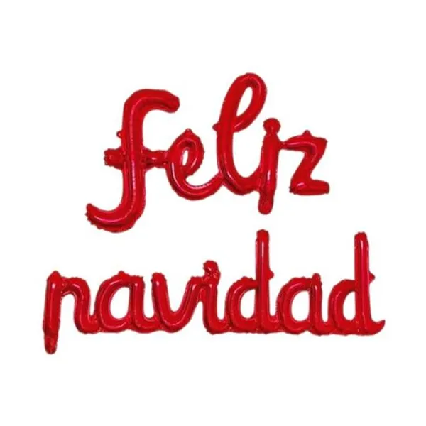 Globo metalizado feliz navidad rojo 64x94 cm x1 - 89795i rj
