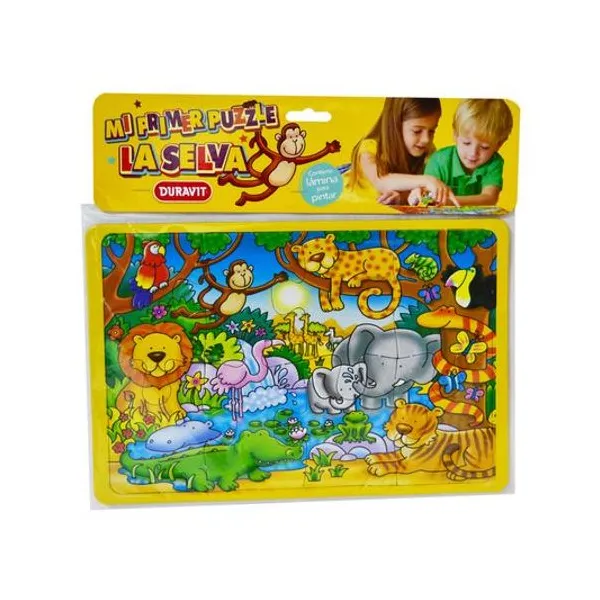 Puzzle la selva 8 piezas 33x22 cm con lamina para pintar Duravit