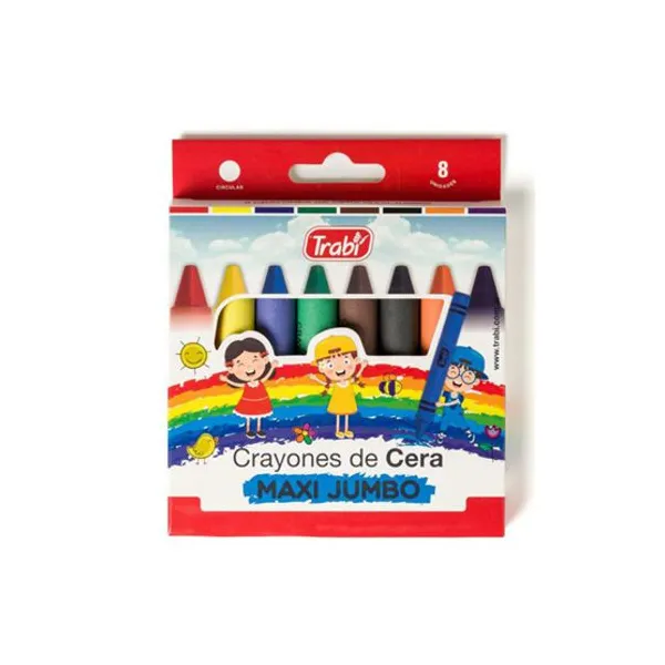 Cerita crayón trabi super jumbo x8 col.surtidos