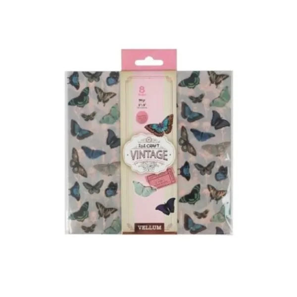 Papel vegetal ibi cfrat vellum vintage 96 grs20 x20 cmx 8 hjs.