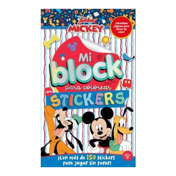 Mi block para colorear con stickers mickey mouse & friends