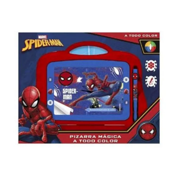 Pizarra mágica a color spider-man 24 x20 x6 cm