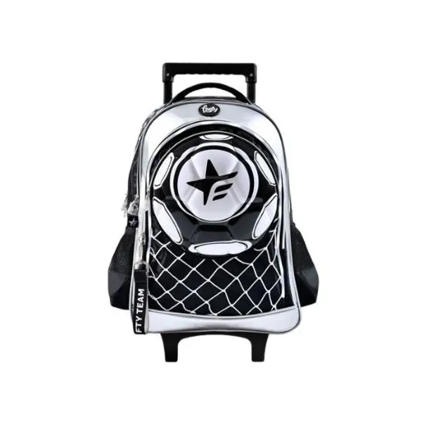 Mochila con carro 18" footy fútbol con luz