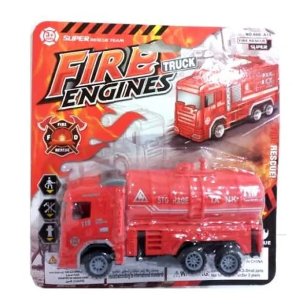 Camión bombero a friccion 20x19x4 cm