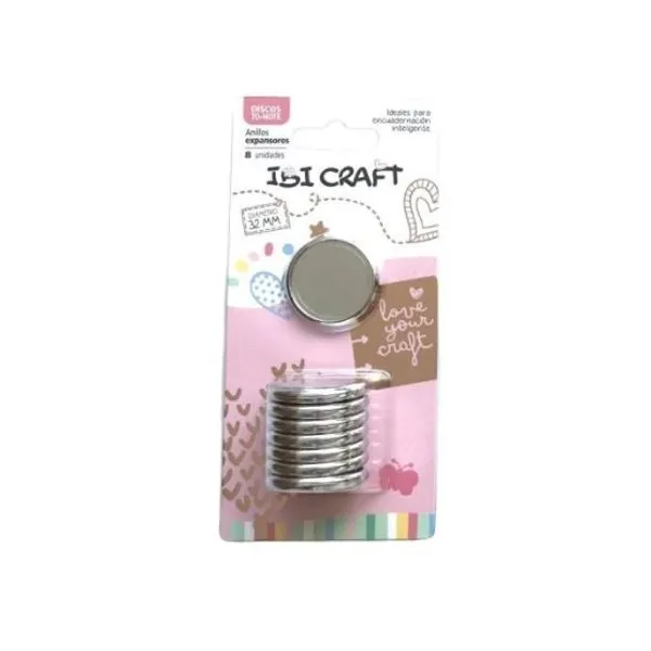 Discos de expansion ibi craft plata 32 mmx 8 unid.