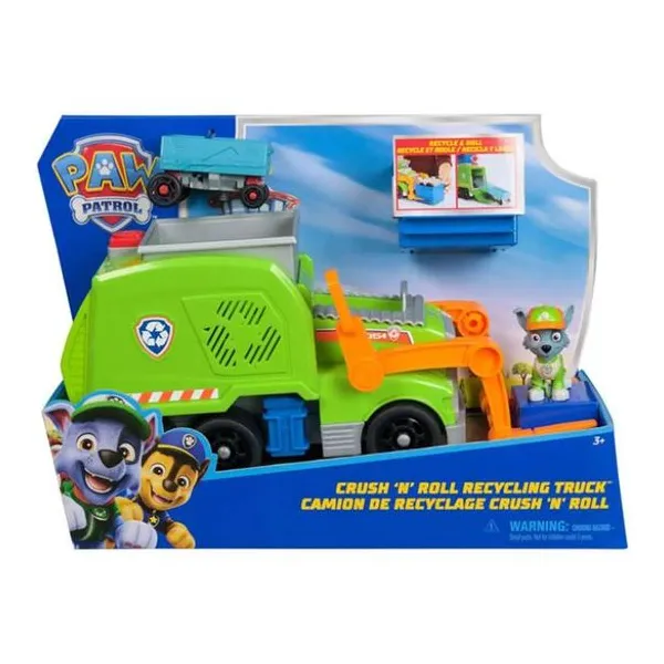 Paw Patrol rocky camión de reciclaje crush n' roll