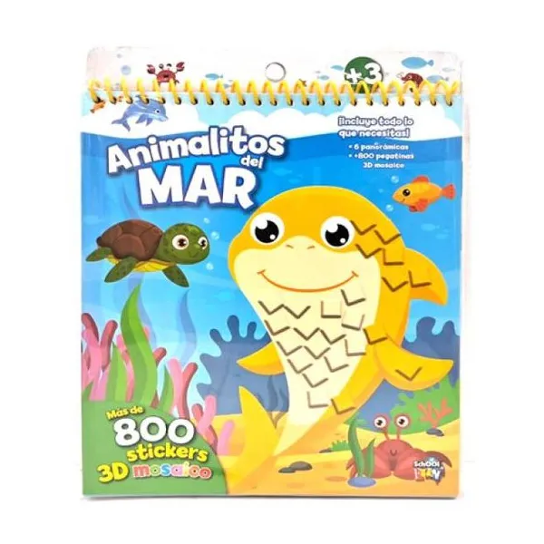 Animalitos del mar. mas de 800 stickers 3d mosaico