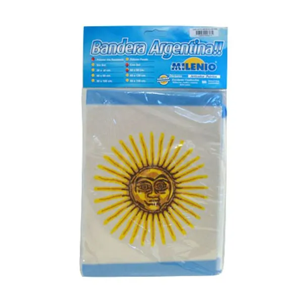 Bandera rep.argentina poliester ref.con sol 0.60 x0.96 mts