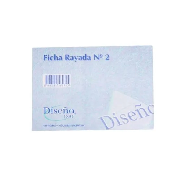 Fichas rayadas n.° 2 de 10 x15 cmx 100 unid.