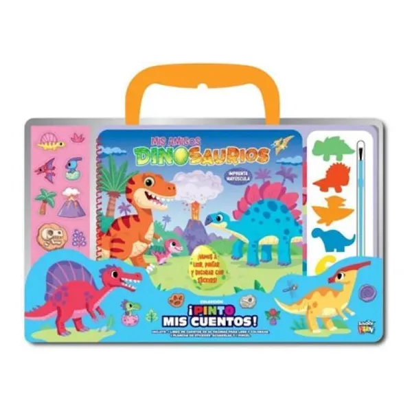 Pinto mis cuentos: mis amigos dinosaurios 27 21 cm