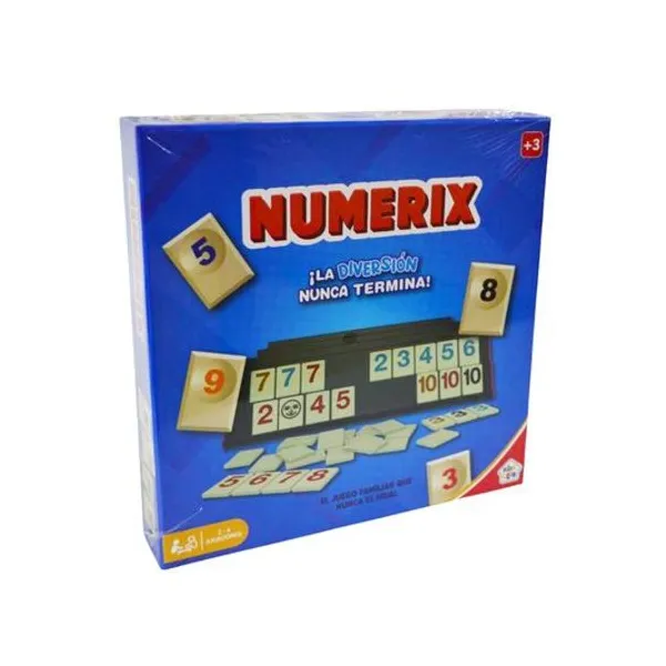 Juego de mesa numerix rummy en caja 21.5x21.5x4 cm