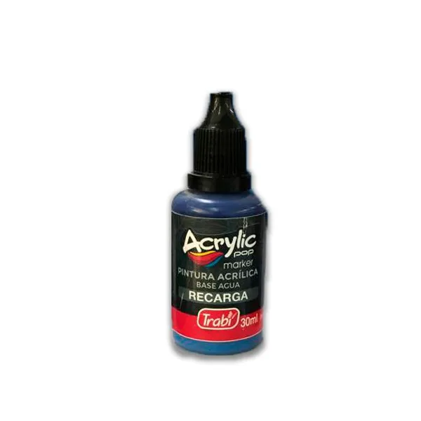 Tinta trabi para marcador acrylic pop al agua 30 mlazul