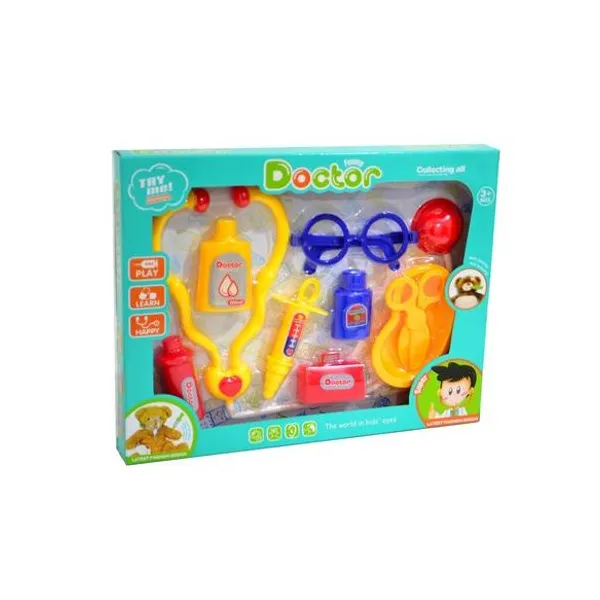 Set de doctor 9 piezas en caja 30.5x23.5 cm