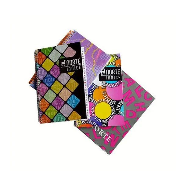 Libreta con índice 6.5x10.5 cm 40 hojas modelos surtidos norte