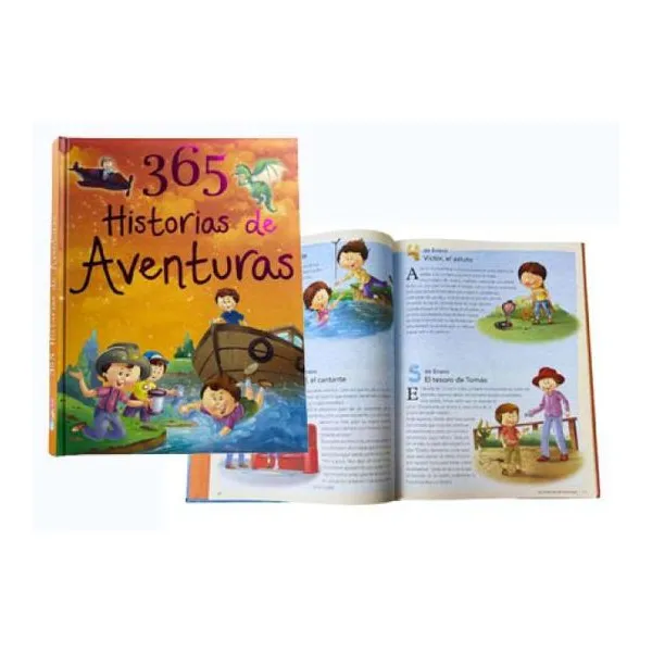 Libro cuentos.365 cuentos historias de aventuras.tapa acolchada 21x28 cm 200pag