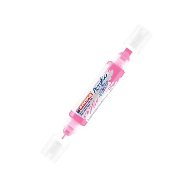 Marcador Edding 5400 doble punta perm.acrílico fluo rosa