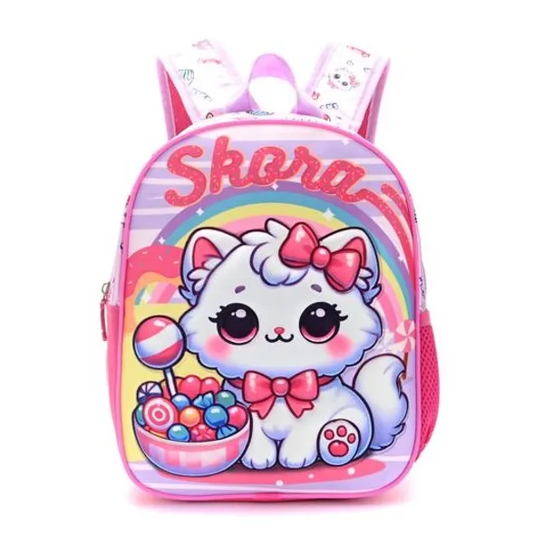 Mochila 12" espalda gatita lolipop 3d Skora