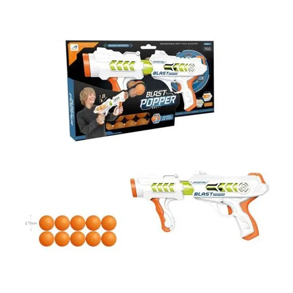 Pistola aerodynamic lanza bolas 10 piezas en caja 39x5x23 cm