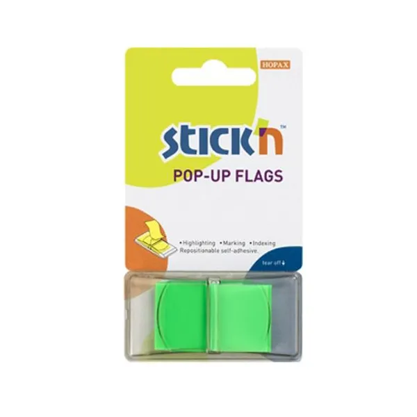 Banderitas adhesivas stick pop-up 45x25 mmx 50 hs.verde fluo
